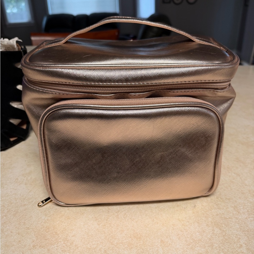 Metallic Gold Cosmetic Bag